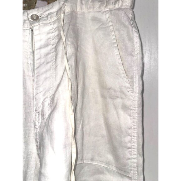 Mens White Linen Drawstring Beach Pants Relax Fit By Bohio XL - Picture 10 of 16